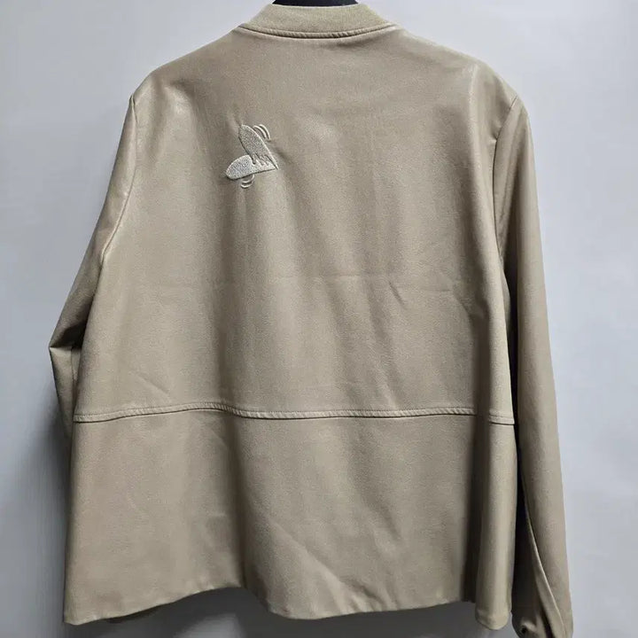[BUNJANG] Beige Eco Leather Jacket L / 베이지 에코 레더 자켓 L