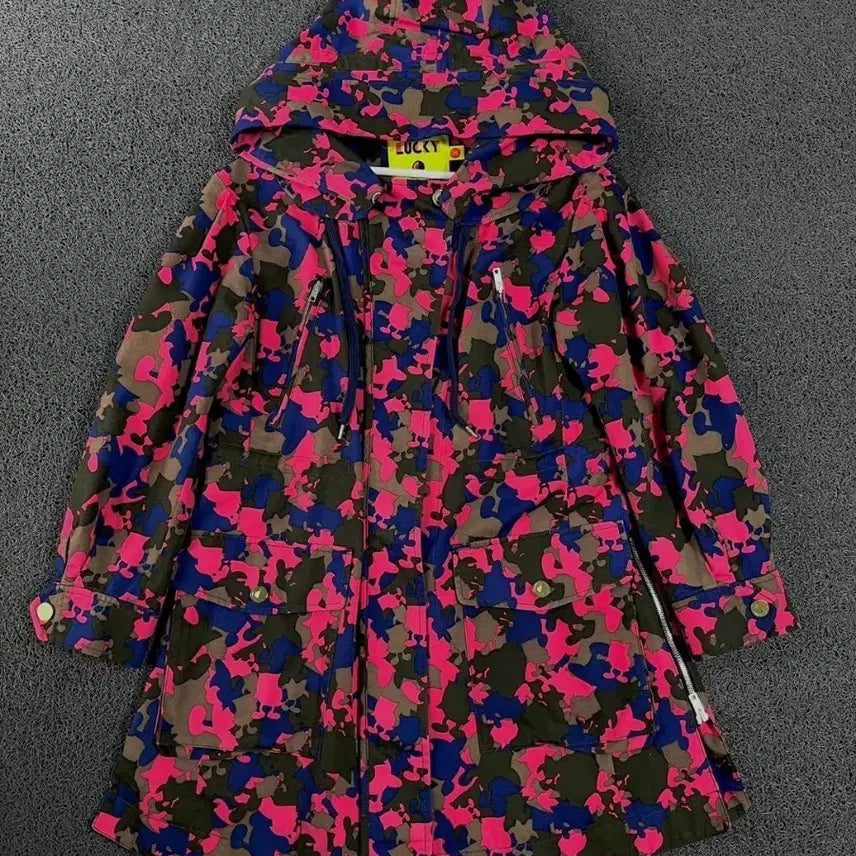 [BUNJANG] Lucky Chouette Camouflage Hooded Field Jacket / 럭키슈에뜨 카모플라쥬 후드 야상 점퍼