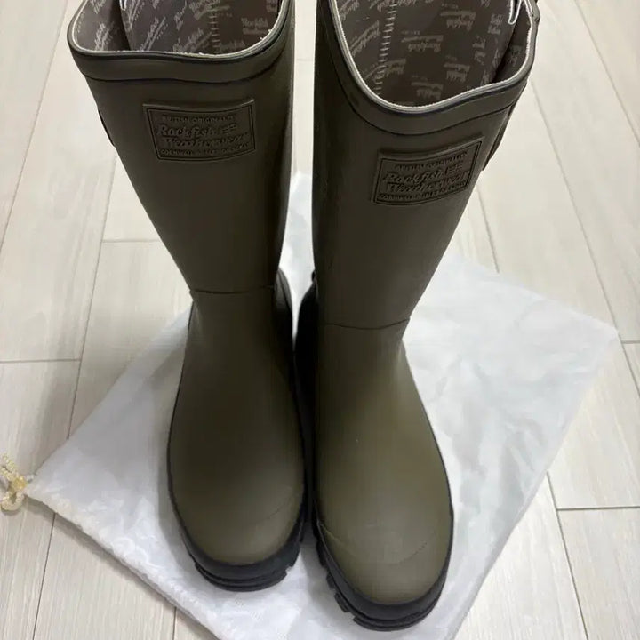 [BUNJANG] Rockfish Weatherwear Long Rain Boots Khaki / 락피쉬 웨더웨어 롱 레인부츠 카키 새상품