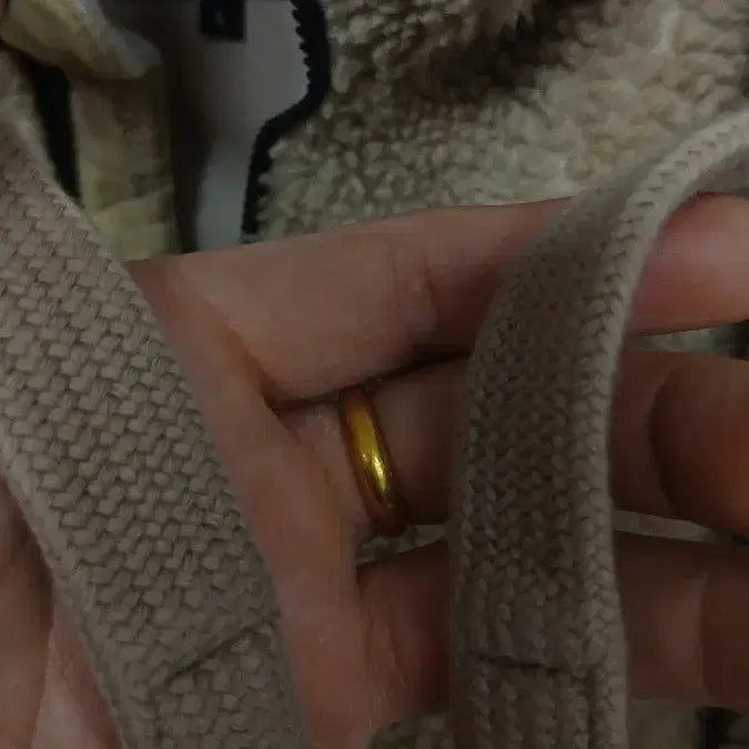 [BUNJANG] National Geographic Fleece Jacket Beige L / 내셔널지오그래픽 뽀글이 플리스 베이지 L사이즈
