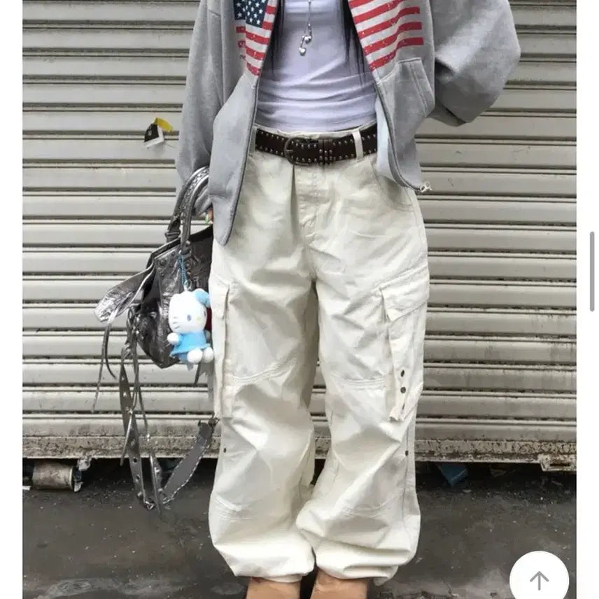 [BUNJANG] Gang Gang Shop Ivory Cargo Pants / 갱갱샵 
