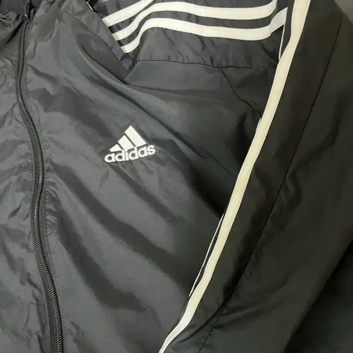 [BUNJANG] Adidas Black Tricolor Windbreaker Jacket / 아디다스 블랙 삼선 바람막이 자켓