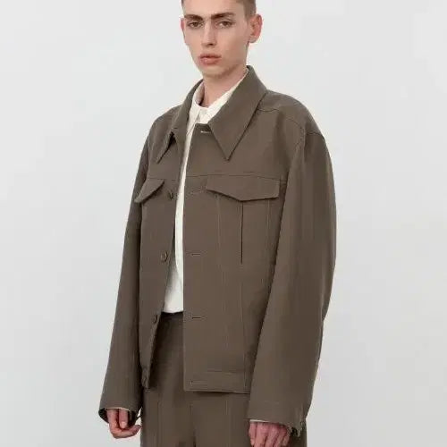 [BUNJANG] In Silence Wool Double Cloth Jacket / 인사일런스 울 더블 클로스 자켓