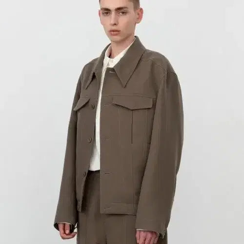 [BUNJANG] In Silence Wool Double Cloth Jacket / 인사일런스 울 더블 클로스 자켓