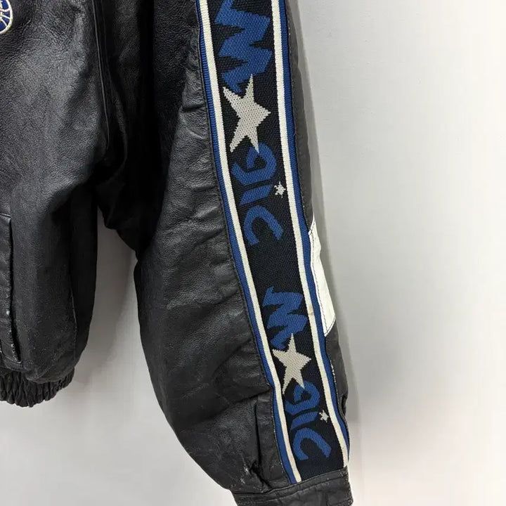 [BUNJANG] Pro Player Orlando Magic Old School Leather Jacket (XL) / 프로플레이어 NBA 올랜도매직 올드스쿨 레더 자켓 A3619