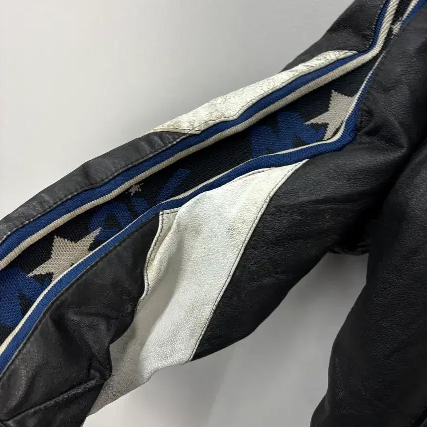 [BUNJANG] Pro Player Orlando Magic Old School Leather Jacket (XL) / 프로플레이어 NBA 올랜도매직 올드스쿨 레더 자켓 A3619
