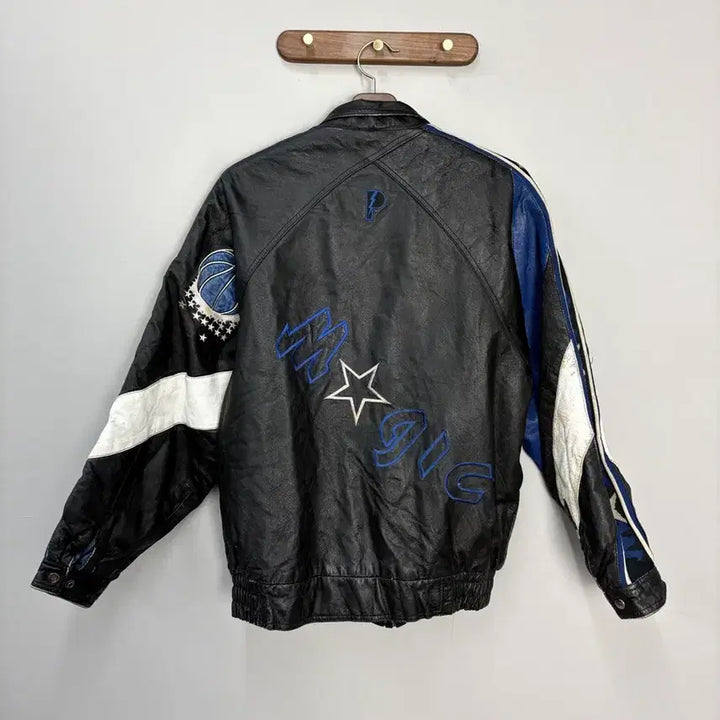 [BUNJANG] Pro Player Orlando Magic Old School Leather Jacket (XL) / 프로플레이어 NBA 올랜도매직 올드스쿨 레더 자켓 A3619