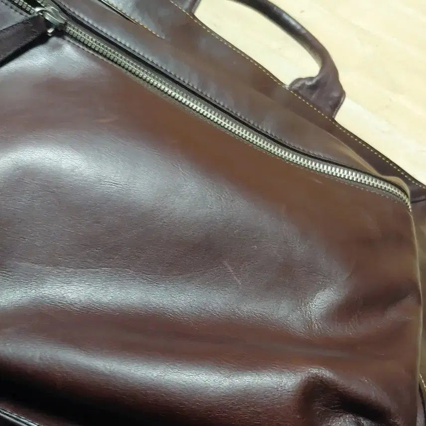 [BUNJANG] Dakota Calfskin Leather Briefcase / 초콜릿 컬러 Dakota 가죽 서류가방 남자가방
