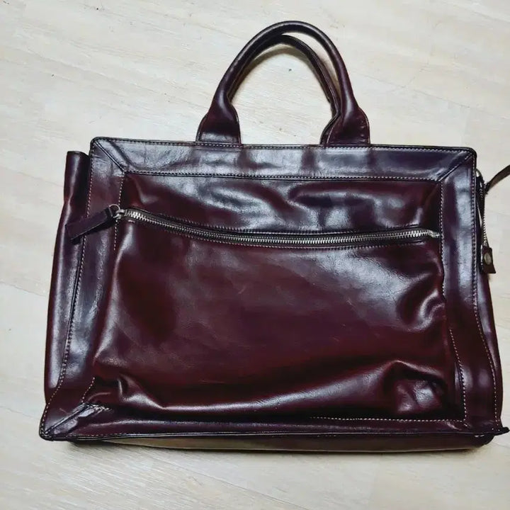 [BUNJANG] Dakota Calfskin Leather Briefcase / 초콜릿 컬러 Dakota 가죽 서류가방 남자가방