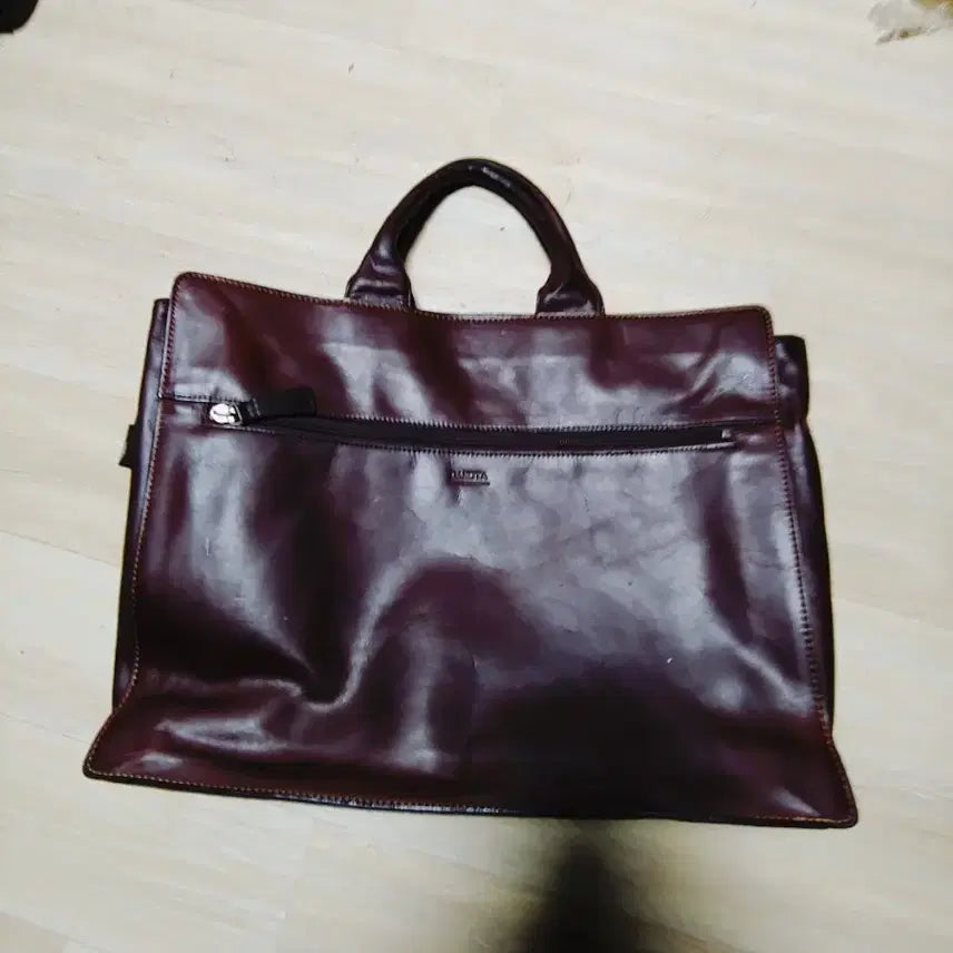 [BUNJANG] Dakota Calfskin Leather Briefcase / 초콜릿 컬러 Dakota 가죽 서류가방 남자가방