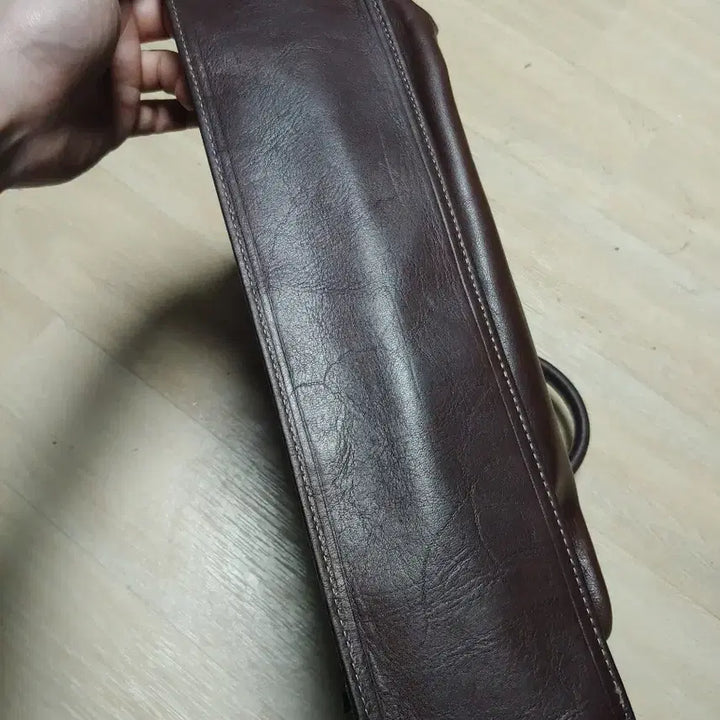 [BUNJANG] Dakota Calfskin Leather Briefcase / 초콜릿 컬러 Dakota 가죽 서류가방 남자가방