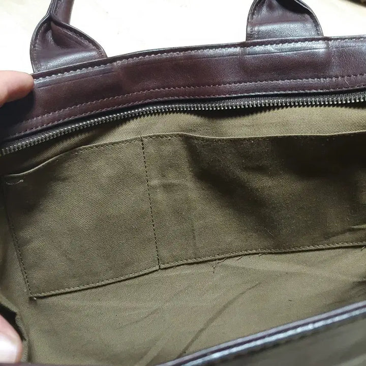 [BUNJANG] Dakota Calfskin Leather Briefcase / 초콜릿 컬러 Dakota 가죽 서류가방 남자가방