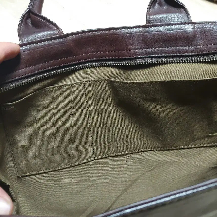 [BUNJANG] Dakota Calfskin Leather Briefcase / 초콜릿 컬러 Dakota 가죽 서류가방 남자가방