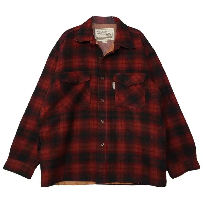 [BUNJANG] MacHope Red Flannel Vintage Jacket (L) / 맥호프 레드 플란넬 빈티지 자켓 L