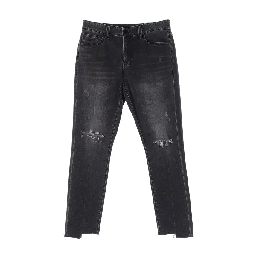 [BUNJANG] PLAC 623 Slim Cropped Washed Denim Jeans / 플랙 623 슬림 크롭 워시드 데님 팬츠 데미지 진