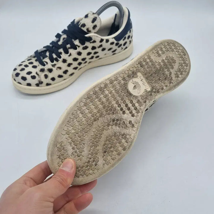 [BUNJANG] Adidas Stan Smith Leopard Print Sneakers / 아디다스 스탠스미스 송치 레오파드 화이트 남성 250mm