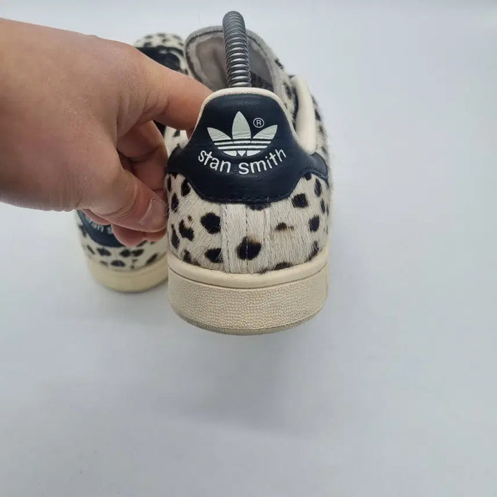 [BUNJANG] Adidas Stan Smith Leopard Print Sneakers / 아디다스 스탠스미스 송치 레오파드 화이트 남성 250mm