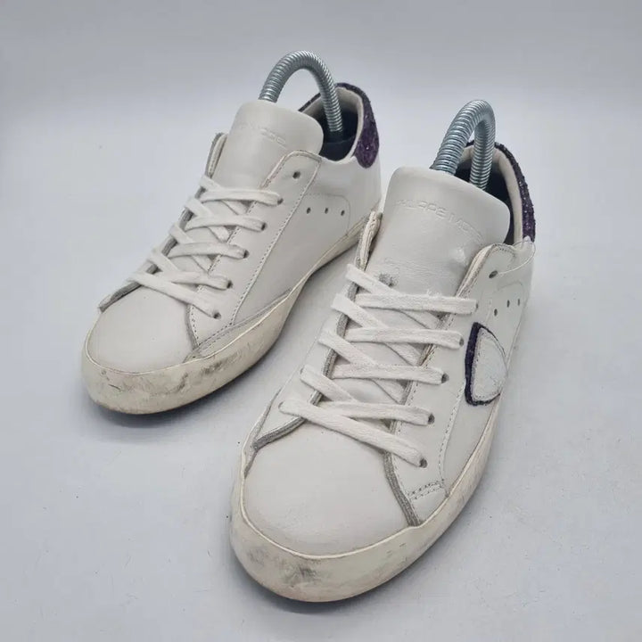 [BUNJANG] Philippe Model Glitter Low-Top Sneakers (White) / 필립모델 로우탑 스니커즈 글리터 여성 230mm(36)