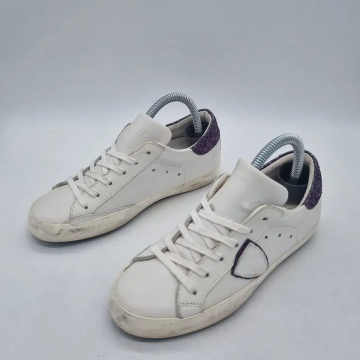 [BUNJANG] Philippe Model Glitter Low-Top Sneakers (White) / 필립모델 로우탑 스니커즈 글리터 여성 230mm(36)