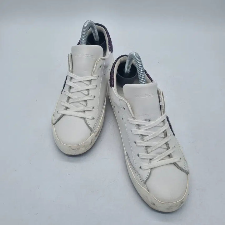 [BUNJANG] Philippe Model Glitter Low-Top Sneakers (White) / 필립모델 로우탑 스니커즈 글리터 여성 230mm(36)