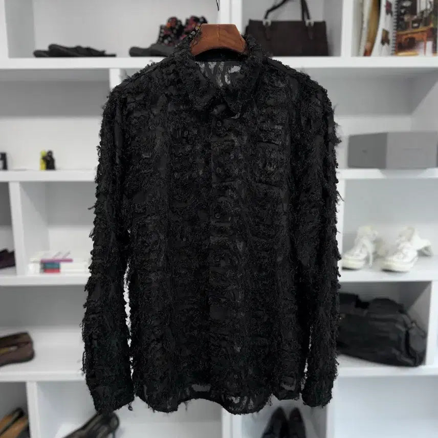 [BUNJANG] Vintage Sheer Fringe Shirt / 빈티지 시어 프린지 셔츠