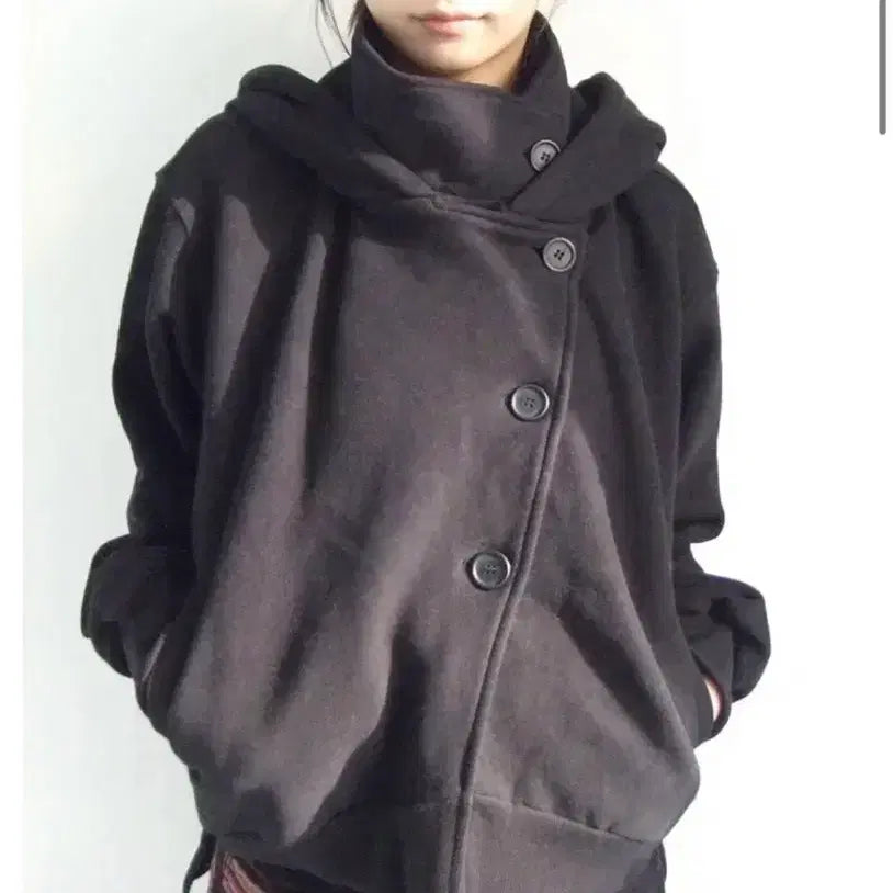 [BUNJANG] Oshei High Neck Hooded Zip-up / 오스하이 하이넥 후드집업 1사이즈