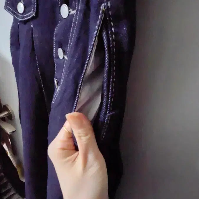 [BUNJANG] Denim Wide Jumpsuit / 데님 멜빵 와이드 팬츠 새상품