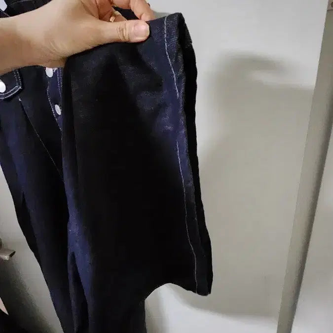 [BUNJANG] Denim Wide Jumpsuit / 데님 멜빵 와이드 팬츠 새상품