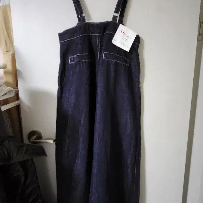 [BUNJANG] Denim Wide Jumpsuit / 데님 멜빵 와이드 팬츠 새상품