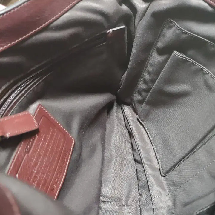 [BUNJANG] Coach Mail Bag M / 소가죽 메일백 코치 버건디 백  L