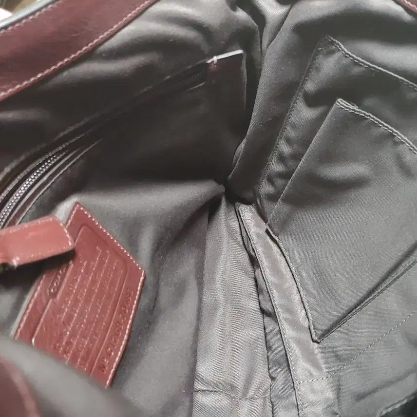 [BUNJANG] Coach Mail Bag M / 소가죽 메일백 코치 버건디 백  L