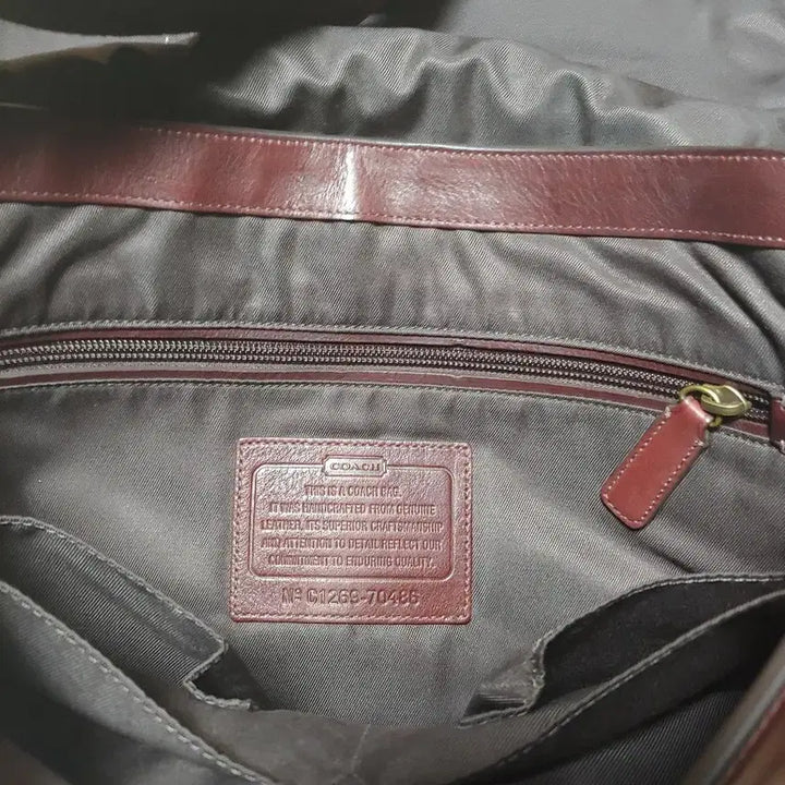 [BUNJANG] Coach Mail Bag M / 소가죽 메일백 코치 버건디 백  L