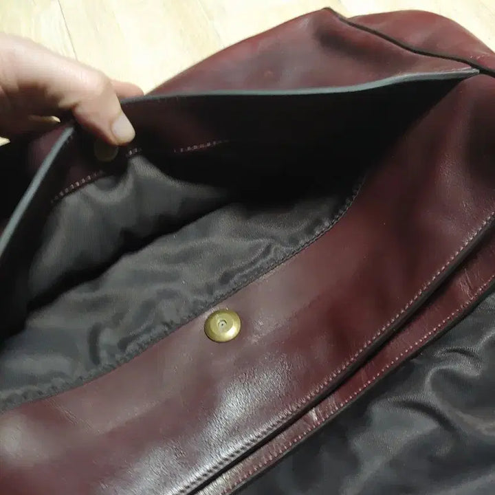 [BUNJANG] Coach Mail Bag M / 소가죽 메일백 코치 버건디 백  L