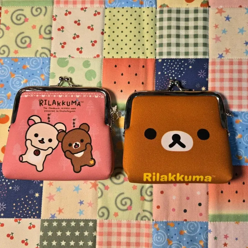 [BUNJANG] Rilakkuma Coin Purse (Pink/Brown) / [고전] 리락쿠마 동전지갑 가마구치 핑크/브라운 2종