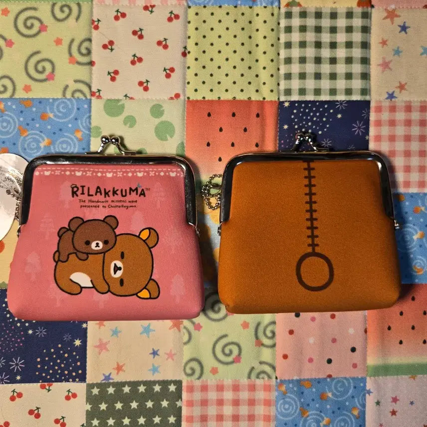 [BUNJANG] Rilakkuma Coin Purse (Pink/Brown) / [고전] 리락쿠마 동전지갑 가마구치 핑크/브라운 2종