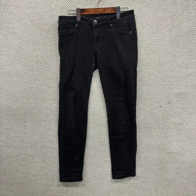 [BUNJANG] Guess Casual Logo Black Jeans 28 inch / 게스 캐주얼 로고 스판 블랙진 흑청바지 28인치 A07258