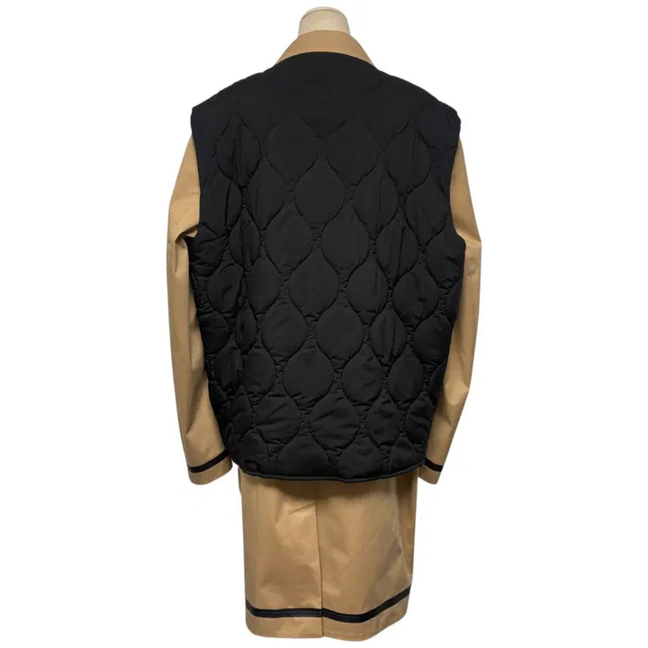 [BUNJANG] ZARA Brown Quilted Vest Layered Trench Coat Jacket / 3841 자라 브라운 트렌치 퀄팅조끼 레이어드 코트 자켓 새상품