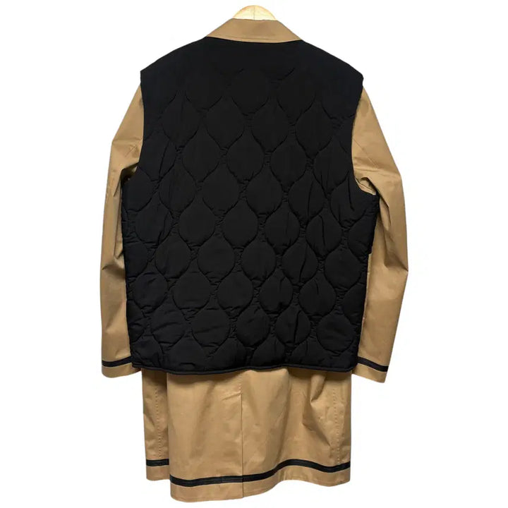 [BUNJANG] ZARA Brown Quilted Vest Layered Trench Coat Jacket / 3841 자라 브라운 트렌치 퀄팅조끼 레이어드 코트 자켓 새상품