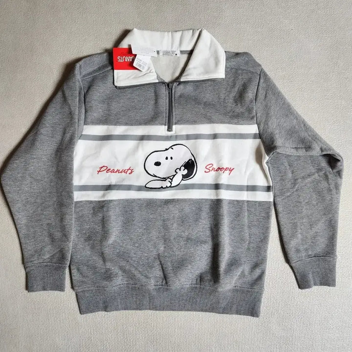 [BUNJANG] Snoopy Fleece Zip-Up Sweatshirt / 스누피 기모 지퍼 티 맨투맨