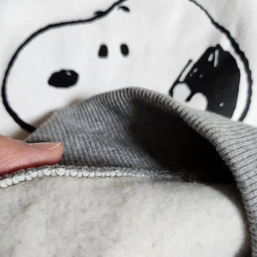 [BUNJANG] Snoopy Fleece Zip-Up Sweatshirt / 스누피 기모 지퍼 티 맨투맨