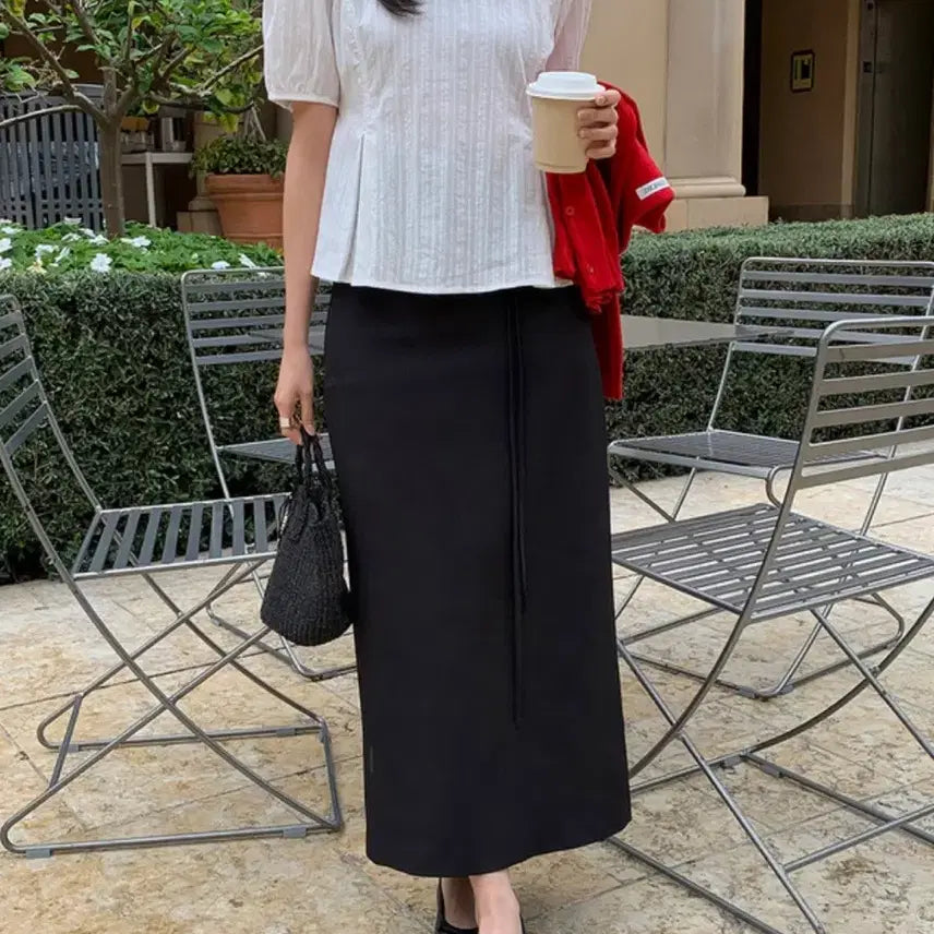 [BUNJANG] Black Long Skirt S Size / 새상품-블랙 롱 스커트s