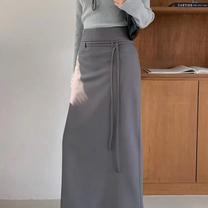 [BUNJANG] Black Long Skirt S Size / 새상품-블랙 롱 스커트s