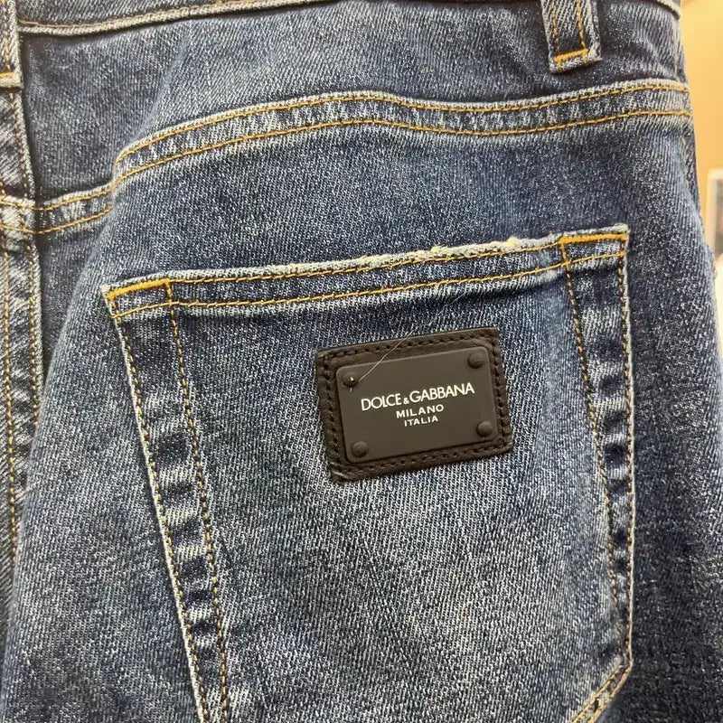 [BUNJANG] Dolce &amp; Gabbana Modern Chic Skinny Denim Pants / 돌체앤가바나 모던시크 캐주얼 힙패치 스키니 데님팬츠 30인치 C09725