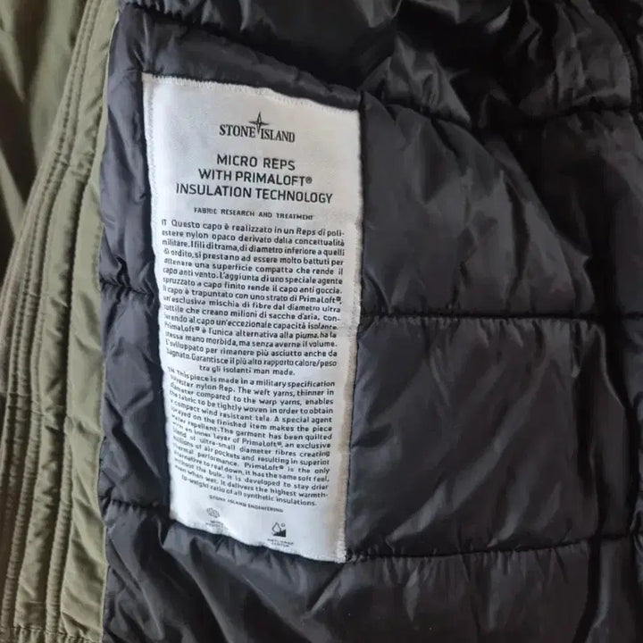 [BUNJANG] Stone Island Micro Reps PrimaLoft Padded Jacket / 스톤아일랜드 마이크로랩스 프리마로프트 패딩