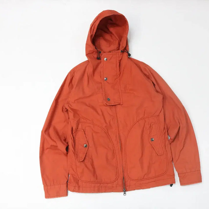 [BUNJANG] Vintage Orange Technical Hooded Windbreaker Jacket (M) / 빈티지 오렌지 테크니컬 후드 윈드브레이커 자켓 (M)