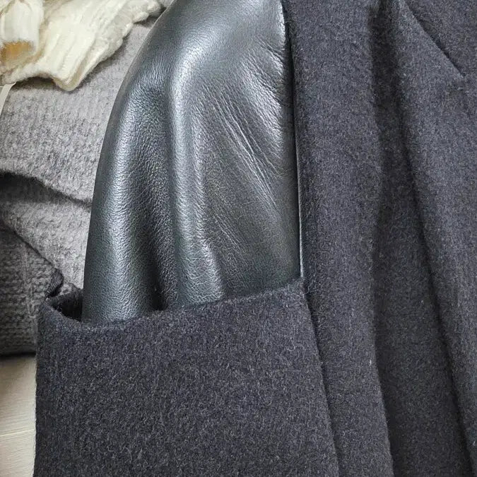 [BUNJANG] AllSaints Long Coat (Leather Detail) / 올세인츠 롱코트 (일부 가죽)