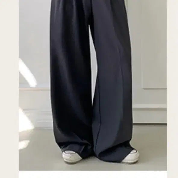 [BUNJANG] Wide Pleated Slacks Charcoal/Beige / 와이드 핀턱 슬랙스 차콜/베이지