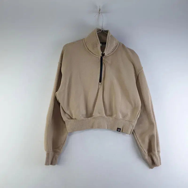 [BUNJANG] Topten Balance Beige Crop Sweatshirt / 탑텐 여성S 발란스 베이지 크롭 맨투맨 M1916
