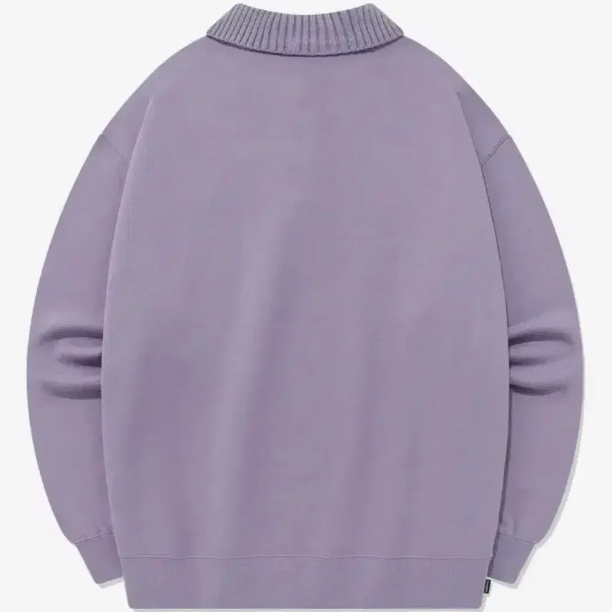 [BUNJANG] Covernat Knit Collar Sweatshirt Lavender / [새상품] L) 커버낫 니트 카라 맨투맨 라벤더