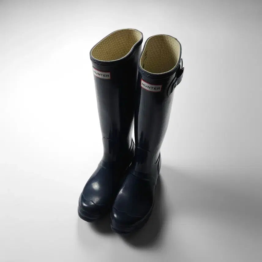 [BUNJANG] Hunter Original Tall Gloss Rain Boots Navy (225) / 헌터 오리지날 톨 레인부츠 글로시 네이비 (225)